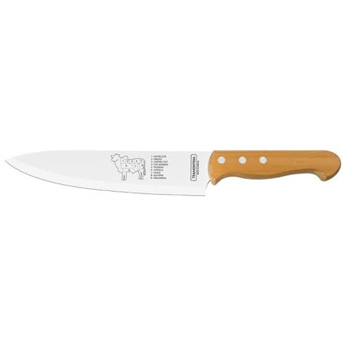 Tramontina carving knife with wooden handle 20cm