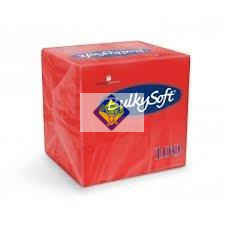 BulkySoft 2rtg napkins 33x33cm. 100szt red / cs.