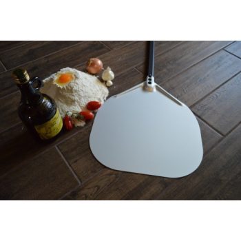 Aluminium Pizzaschaufel. GI. 36x36 cm / 120 cm