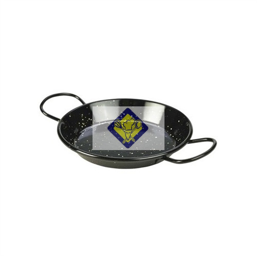 enamelled bowl of paella handle 10x2cm