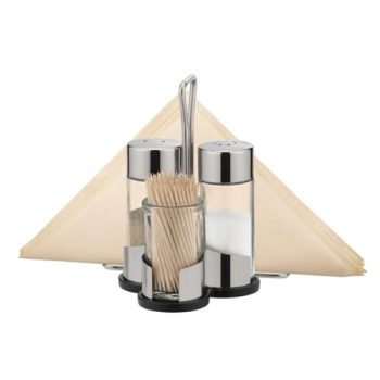 salt-pepper-toothpicks napkin holder club Tescoma