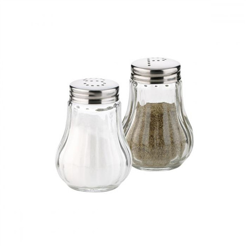 salt-pepper shaker glass pear shaped 2p Tescoma classic