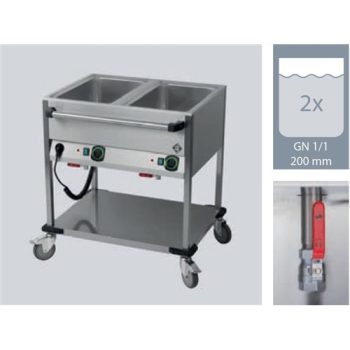 Warming, waterbath, 1.4 kW, 2xGN1 / 1 Model 2120 BMPD