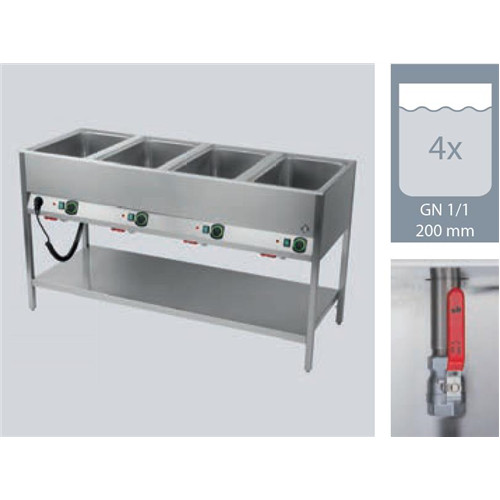 Warming, Wasserbad, 2,8 kW, 4xGN1 / 1 Modell 4120 BMSD
