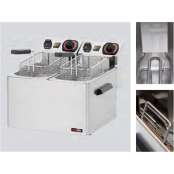 Fritőz, elektromos, 04+04 L, asztali Modell FE 44