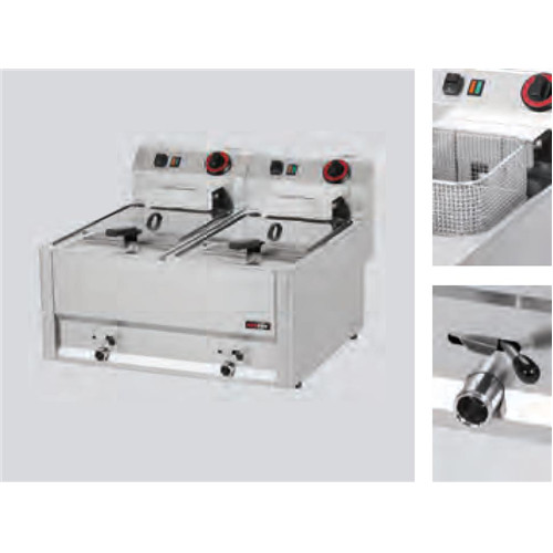 Deep fat fryers, electrical, 08 + 08 L, desktops, 600 Series Model FE 60 EL