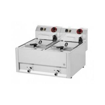   Fritőz, elektromos, 08+08 L, asztali, 600-as széria, 400 V, Modell FE 60 ELT