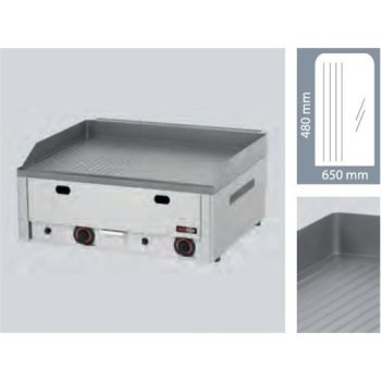   Backblech, gasbefeuerten, Backofen Oberfläche: 65x48cm, flache Rippen FTHR Modell G 60