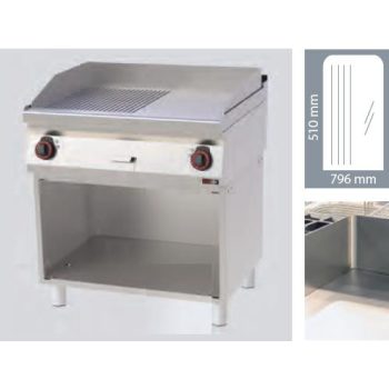   Backbleche, Elektroofen Oberfläche: 79,6x51cm offenen Rahmen für freistehende Einheiten, Serie 700, glatt / gerippt FTHR Modell 70/80 E