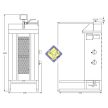 Gyrossütő, zwei Brennern, 7 kW, LPG / Erdgas Modell Potis GD2 / S