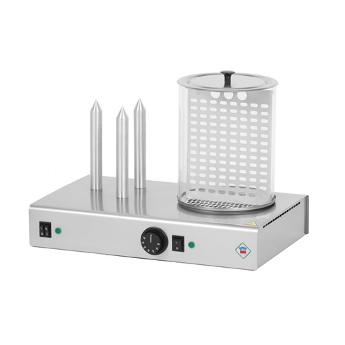 Hot Dog Vorrichtung frankfurterer Kochen / Wärmehalte Separator, drei Stift Modell HD 03 N