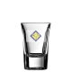 Cheerio Glas Branntwein etikettiert 3 Cl