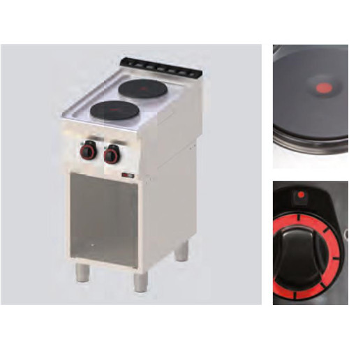 Electric stove, alépítményes version, round rings, 700 series, 05.2 kW, 400 V 70/40 SP Model E