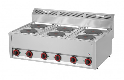 Electric stove, desktop, round rings, 600 series, 12 kW, 400 V Model SP 90 ELS