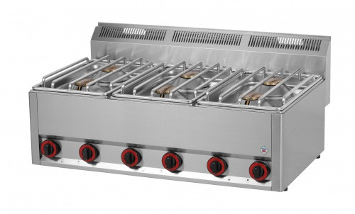 Gas stove, table, 600 series, 6-burner, 27 kW Model SP 90 GLS