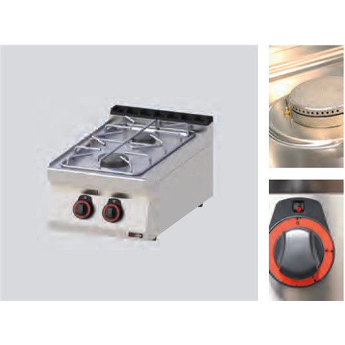 Gas stove, table, 700 series, 2-burner, 9.5 kW Model SPB 70/04 G