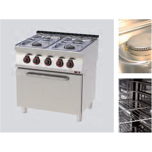 Gas cooker, electric convection oven, 700 series, four-burner, 24.63 kW SPBT Model GE 70/80 11