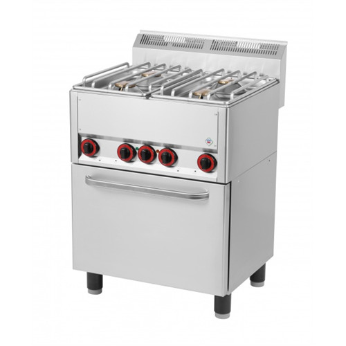Gas cooker, electric convection oven, 600 series, four-burner, 21.13 kW Model SPT 60 GLS