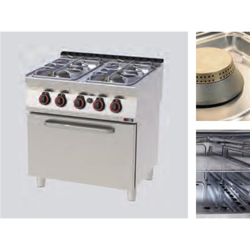 Gas cooker with gas static oven, 700 series, four burners 33 kW Model SPT 70/80 21 G