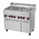 Gas stove, electric convection oven, 600 series, 6-burner, 22.93 kW Model SPT 90 GL