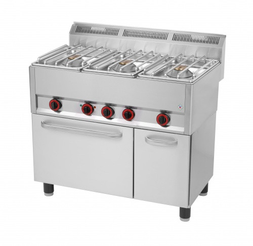 Gas cooker, electric convection oven, 600 series, three burners, 27.13 kW Model SPT 93 GLS
